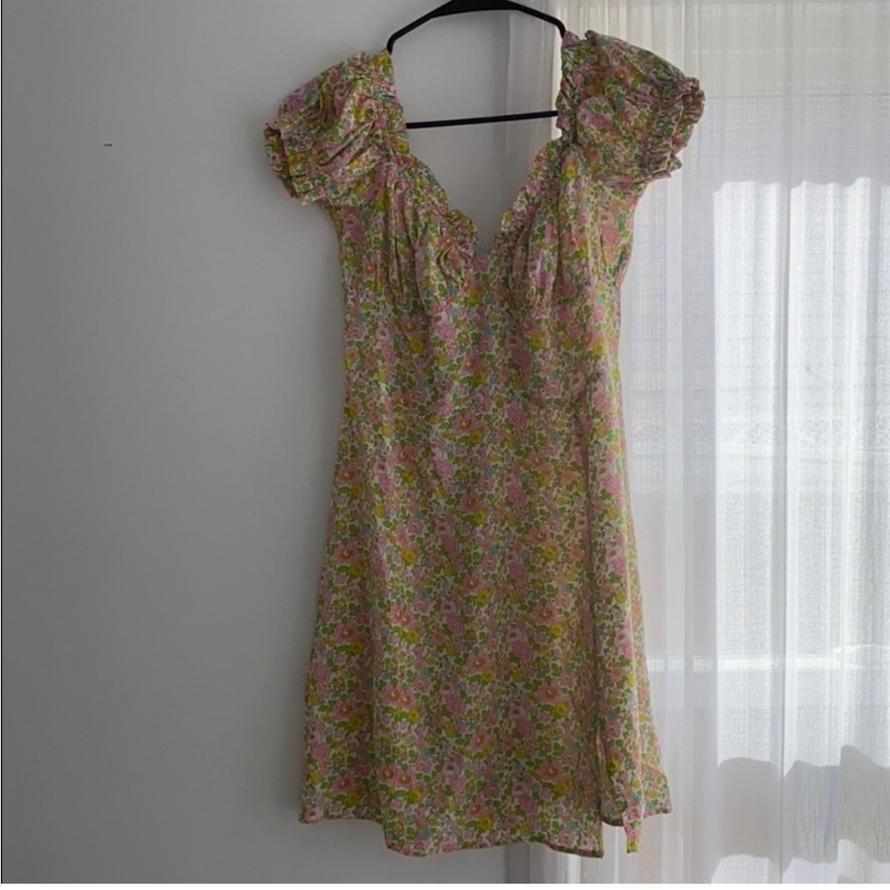 With Jean floral mini dress